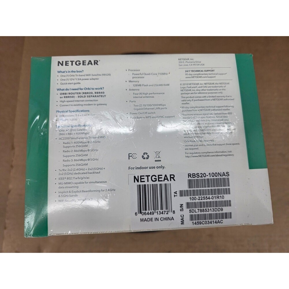 NETGEAR Orbi Whole Home WiFi System Add-on Satellite RBS20 | Factory Sealed - Picture 12 of 13